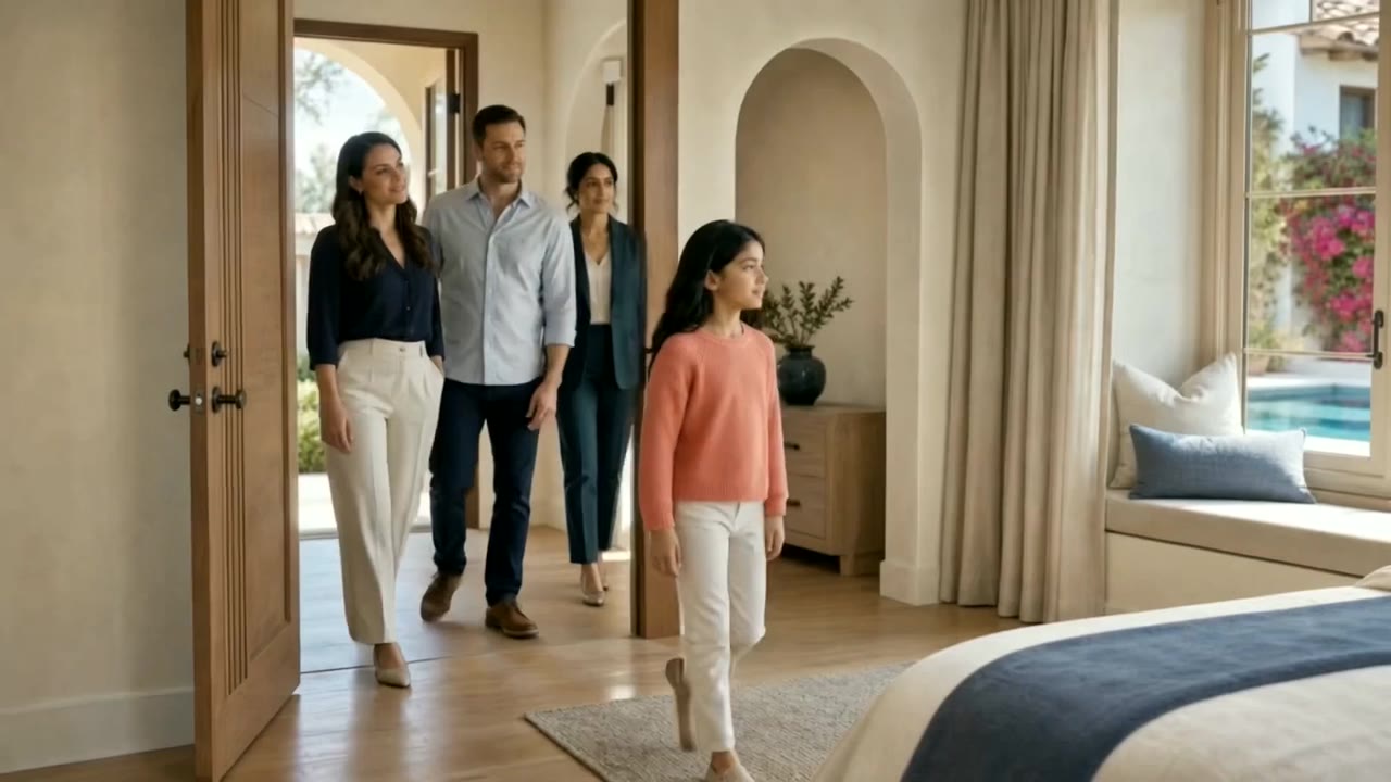 Agents and clients sharing the film's final moments of earned success